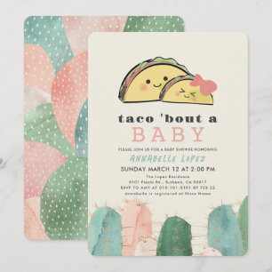 Invitation Taco Bout Kawaii Fiesta Baby shower fille