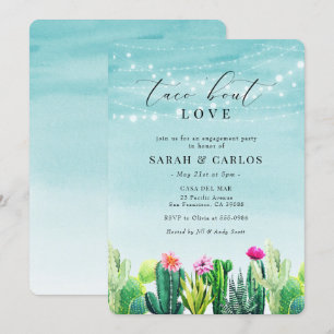 Invitation Taco 'Bout Love Cactus Fiesta Fiançailles