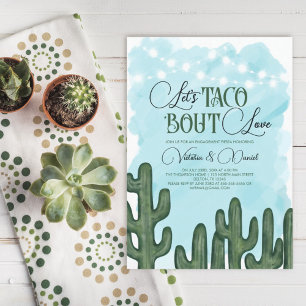 Invitation Taco Bout Love Cactus Lights Wedding Engagement