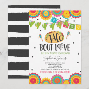 Invitation Taco 'Bout Love Couples Fiançailles Fiesta Party