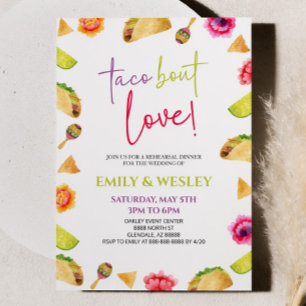 Invitation Taco Bout Love ! Dîner de répétition Mariage Fiest
