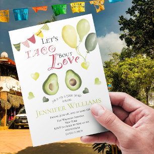 Invitation Taco Bout Love Fête des mariées Avocado Fiesta