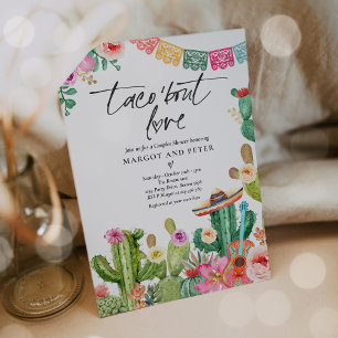 Invitation Taco 'Bout Love Fiesta Couples Douche Cactus