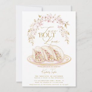 Invitation Taco Bout Love Floral Fête des mariées Fiesta