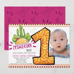 Invitation Taco Bout One   Photo du premier anniversaire de l