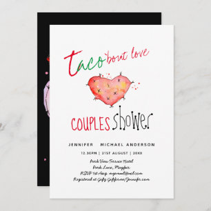 Invitation TACO BOUT SUR L'AMOUR Moderne Fun Mariage Fiesta