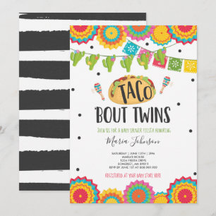 Invitation Taco 'Bout Twins Fiesta Twin Baby shower