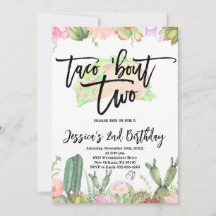 Invitation Taco ’Bout Two Fiesta, Taco Deuxième Anniversaire