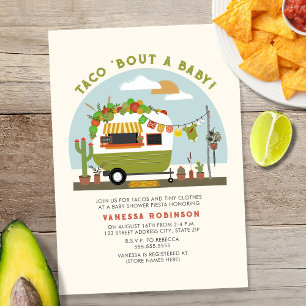 Invitation Taco Bout Un Bébé Taco Camper Camper Baby shower