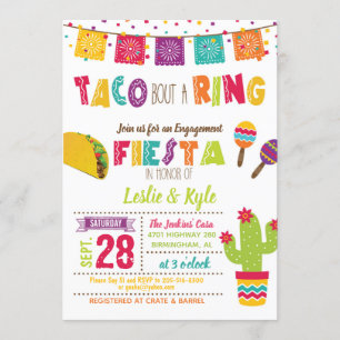 Invitation Taco Bout une bague - Fête de fiançailles / Couple