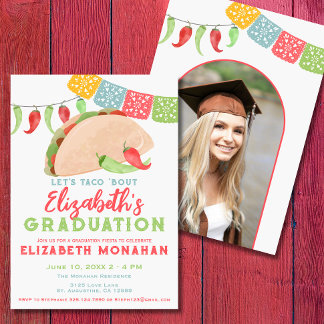 Invitation Taco Bout Une Fête De Diplôme Photo Graduation