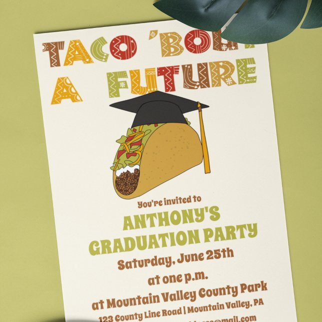 Invitation Taco Bout une Fête de Graduation Amusante (Créateur téléchargé)