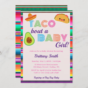 Invitation Taco Bout Une Petite Fille Fête Baby shower