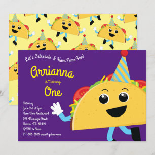 Invitation Taco fête d'anniversaire