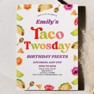 Invitation Taco Fête du Jour Deux Ans