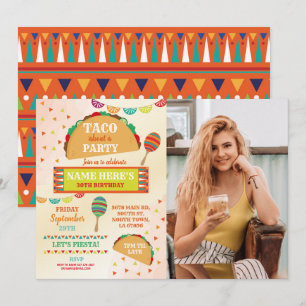 Invitation Taco Fiesta Anniversaire de la fête mexicaine