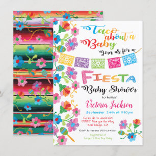 Invitation Taco parle d'un baby shower de fiesta mexicaine