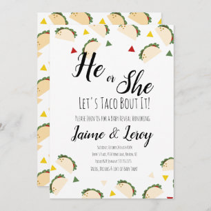 Invitation Taco Party Genre Reveillez Lui ou Elle FIESTA