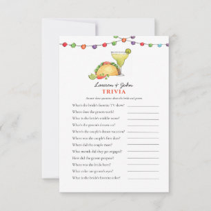 Invitation Taco & Tequila Fiesta Couple's Shower Trivia jeux