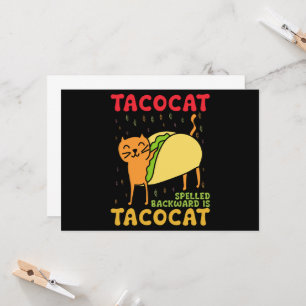 Invitation Tacocat épelé à l'envers Tacos Chats Cinco De Mayo