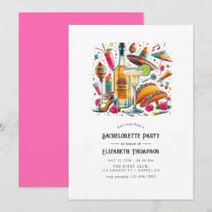 Invitation Tacos de fête & Fête de tequila Enterrement de vie