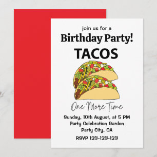 Invitation Tacos encore une fois Nourriture mexicaine Invitat