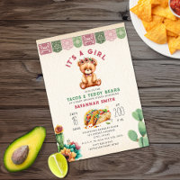 Tacos et Nounours Fête Baby shower fille