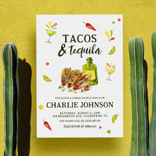 Invitation Tacos & Tequila Amusants Été Fête des mariées trop
