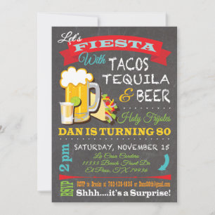 Invitation Tacos, tequila et bière pour Dan
