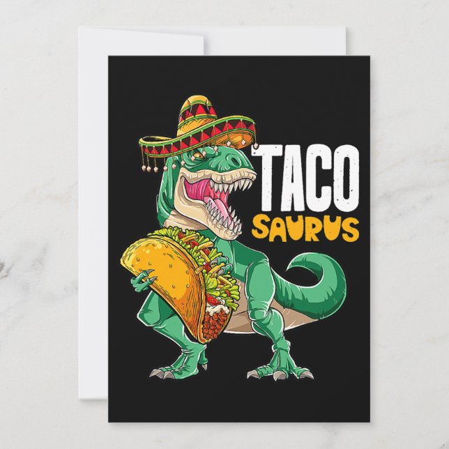 Invitation Tacosaurus Chemt Taco Cinco De Mayo Dinosaur T Rex (Devant)