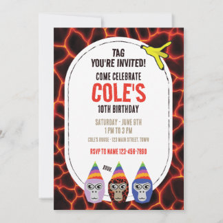 Invitation Tag Gorilla, Jeu de Réalité Virtuelle, Anniversair