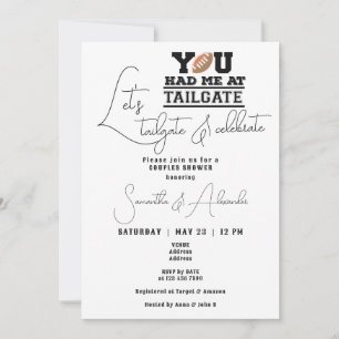 Invitation Tailgate & Celebrate Bridal Couples Shower