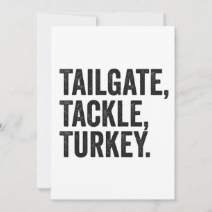 Invitation Tailgate Tackler Turquie Drôle Thanksgiving Footba