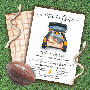 Invitation Tailgate Voiture Football Jeu BBQ Bière Couples Do