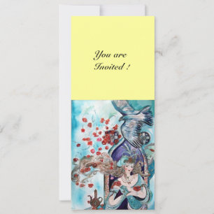 Invitation TAILLE DE FOIRE TURQUE, bleu clair bleu blanc jaun