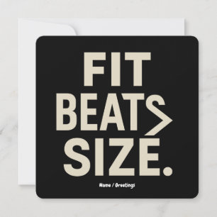 Invitation Taille de forme Beats Motivation Fitness, Style de