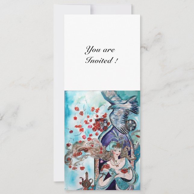 Invitation TAILLE DE LA FOIRE TURQUE, bleu clair bleu blanc (Devant)