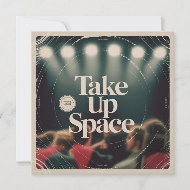 Invitation Take Up Space (Devant)