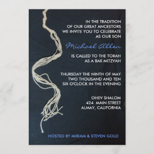 Invitation Tallit Tallis noue l'invitation de bat mitzvah de
