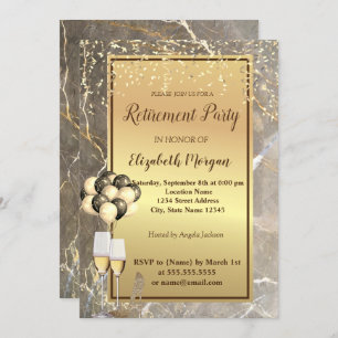 Invitation Talons d'or, Verre, Ballons, Partie de retrait de