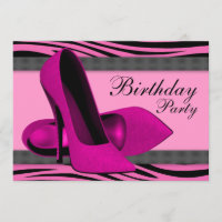Talons Hauts et Fête d'Anniversaire Zèbre Rose Cha
