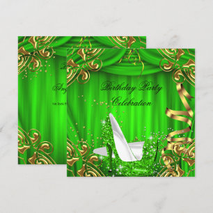 Invitation Talons hauts Lime Pailletés Soirée d'anniversaire