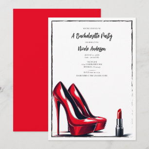 Invitation Talons Hauts Rouges & Glamour Maquillage Enterreme
