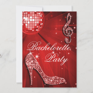 Invitation Talons scintillants Rouge Balle de disco Enterreme