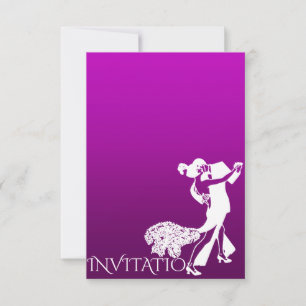 Invitation Tango Classique Danse Violet Lavande Ombre