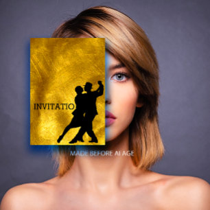Invitation Tango Flamenco Danse Latine Huo Foil