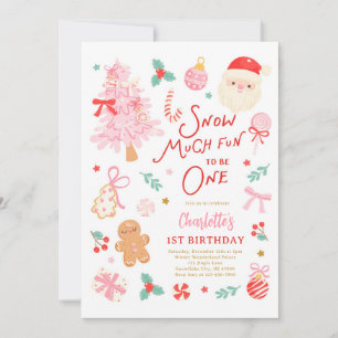 Invitation Tant de plaisir d'être un pour son 1er Noël