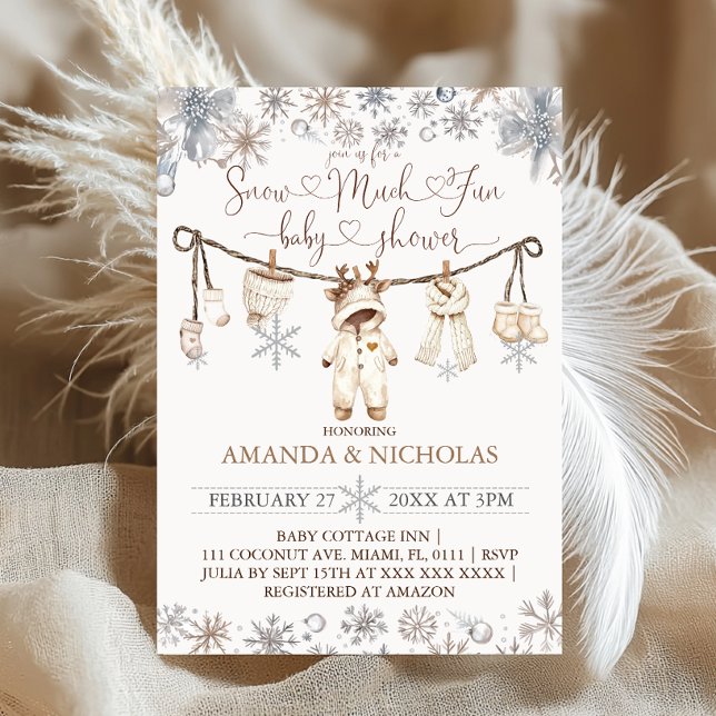 Invitation Tant de plaisir d'hiver Bébé Shower (Créateur téléchargé)
