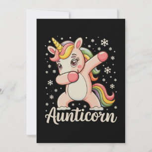 Invitation Tante Licorne Dabbing Tante Licorne Noël Xmas