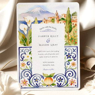 Invitation Taormina Sicile & Italien Tile Mariage